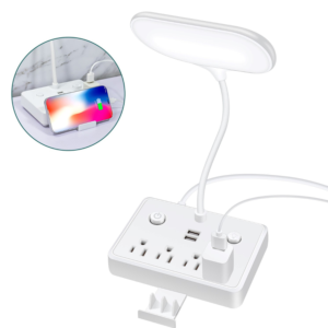 Multitoma Con Lampara Y 2 Usb Para Mesa Y Escritorios