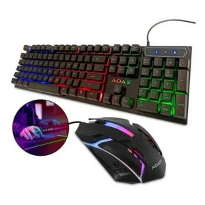 Combo Teclado Y Mouse Gamer Aoas Alambri