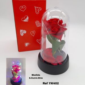 Rosa Eterna Preservada Con Luces Led