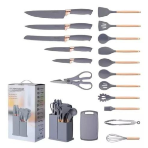 Set Utensilios Cocina Silicona X19 Pzs