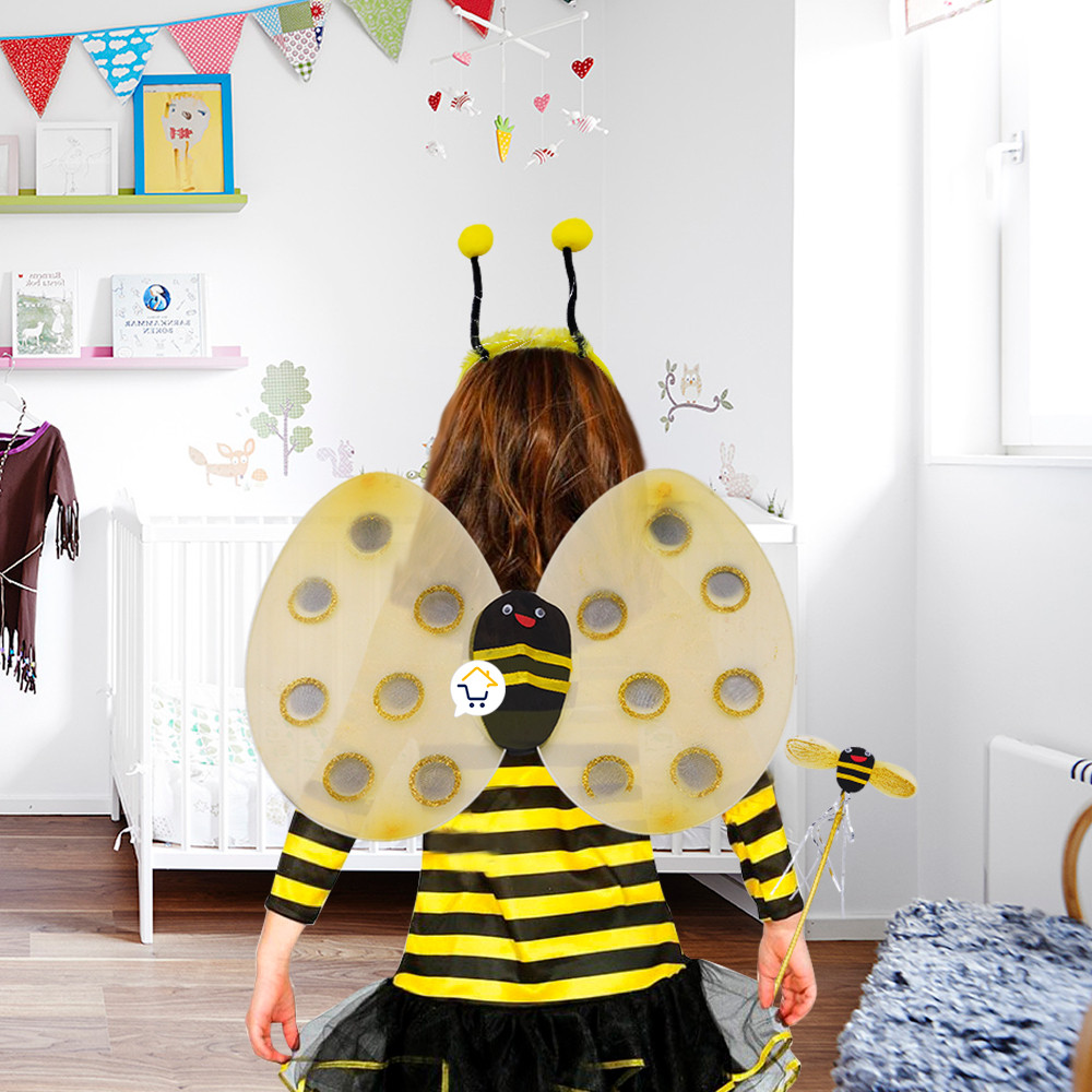 17018706991701870699Disfraz Abeja Alas Diadema Varita Niñas Halloween OD577AB 1