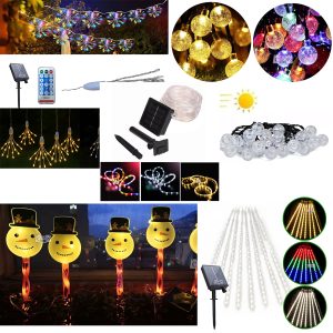 Luces De Navidad Led Con Panel Solar