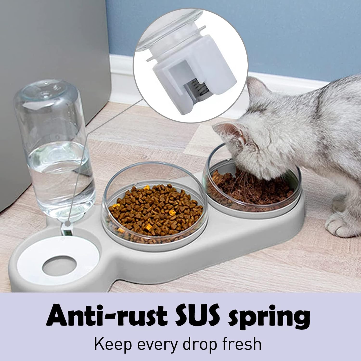 Tazones Para Gatos Dispensador Automático - Imagen 3