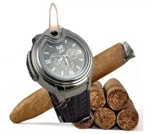 Reloj Con Encendedor Briket De Llama Gas - Imagen 6