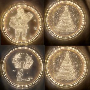 Guirnalda Navideña De Cuadros Luz Led