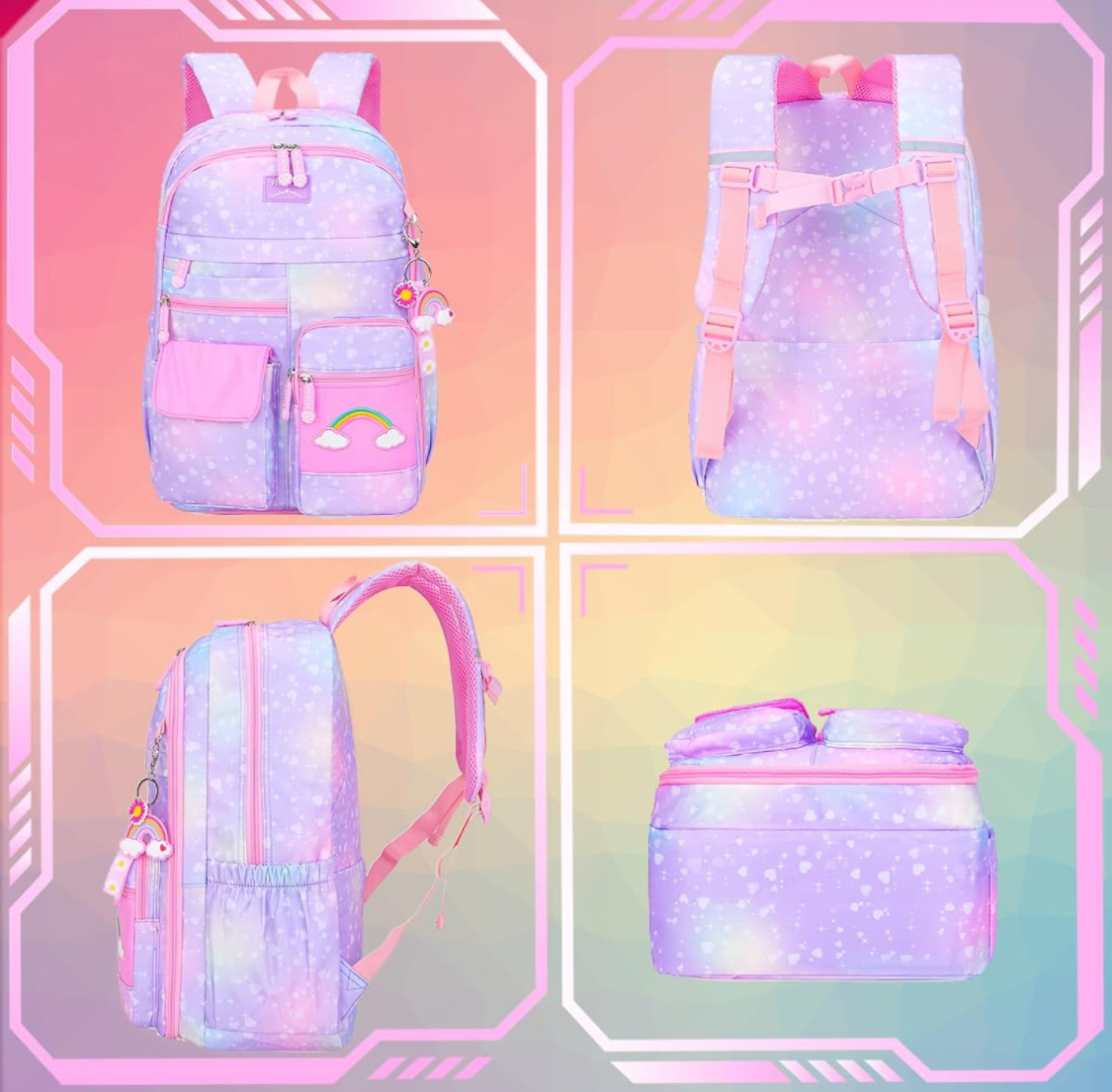 Morral Escolar Para Nina Con Lonchera - Imagen 4