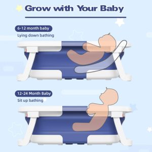 Bañera Plegable Para Bebé Con Termómetro