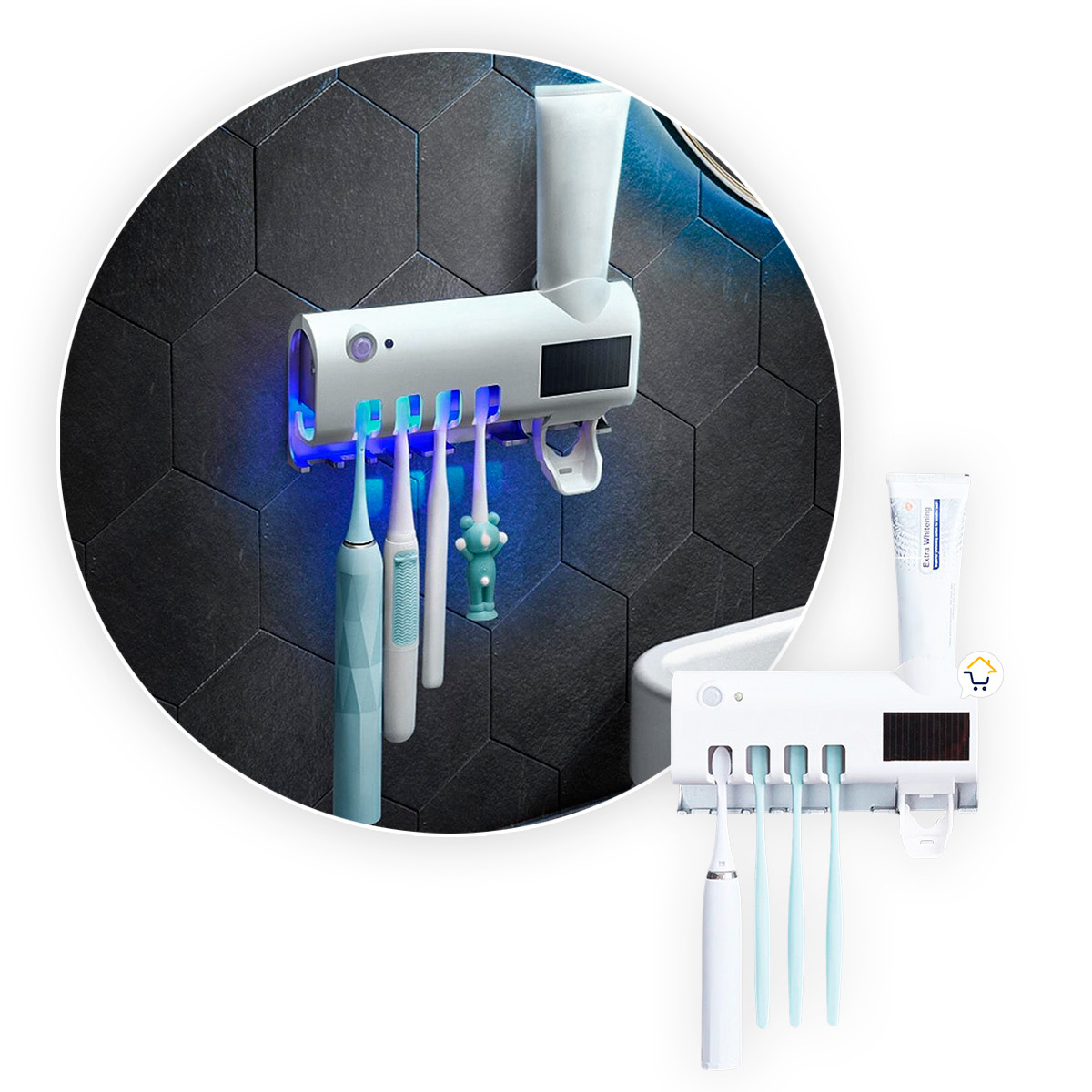 17023883261702388326Soporte Cepillos Esterilizador UV Dispensador Crema Dental ECUV 8