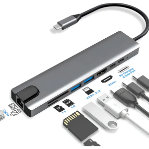 Hub Adaptador USB C 8 En 1 Multipuerto