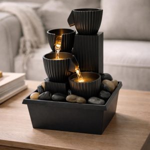 Fuente De Agua Decorativa Led Con Piedra