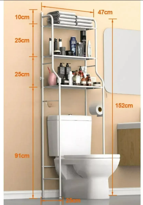 Estante Organizador de Baño 3 Niveles Sobre Sanitario - Imagen 3