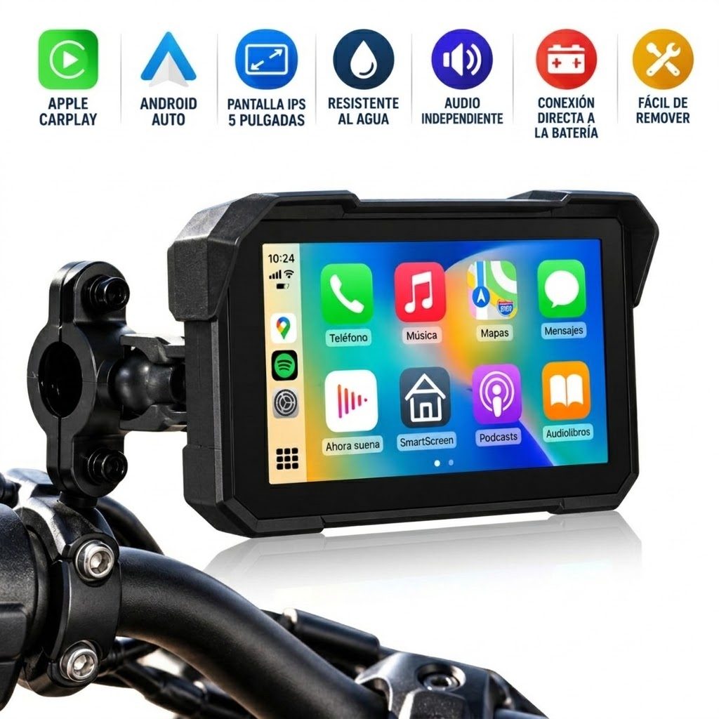 Carplay Moto 5 Pulgadas Sencillo - Imagen 1
